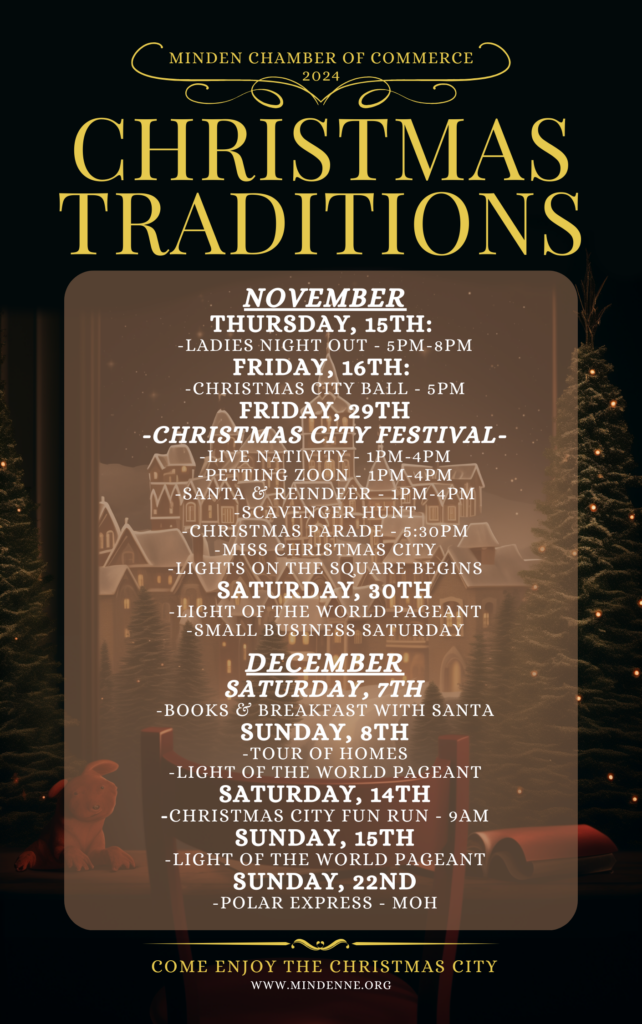 Christmas Traditions 2024 Schedule Minden Chamber of Commerce